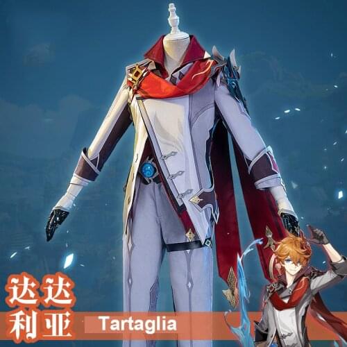 Anime Genshin Impact Tartaglia Dadaliya Game Suit Uniform Da Da Li Ya Cosplay Costume Halloween Party Outfit For Men 2020 NEW