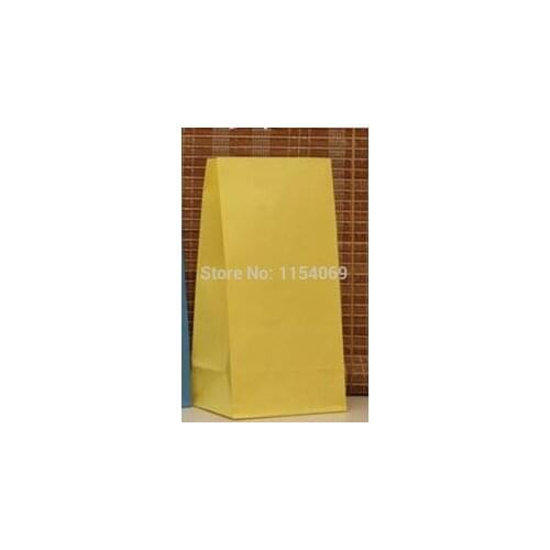Free Shipping 50pcs 23*12*7.5cm Yellow Paper Bags Recyclable Jewelry Snacks Gifts Packaging Bag Wedding Favors Kraft Gift Bags