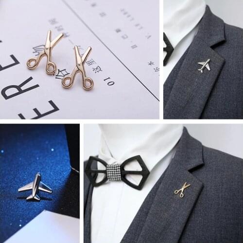 I-Remiel New Plane Leaves Natural Smile Small Brooch Pin Unisex Maple Leaf Lapel Pins Suit Shirt Collar Jewelry Accessories