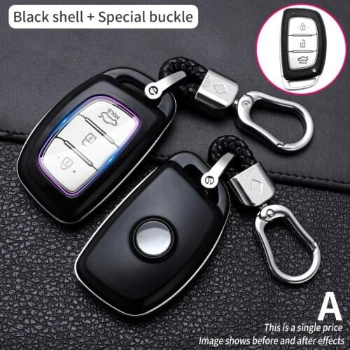 Carbon Fiber Car Smart Key Cover Case For Hyundai iX20 i30 i40 ix35 ix25 Tucson Verna Sonata Protect Button Shell Accessories