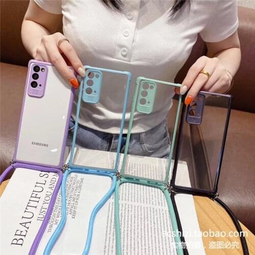 The stiletto strap case is suitable for samsung S20FE S10 s20 plus simple phone case Note20 ultra 10 9 case soft case