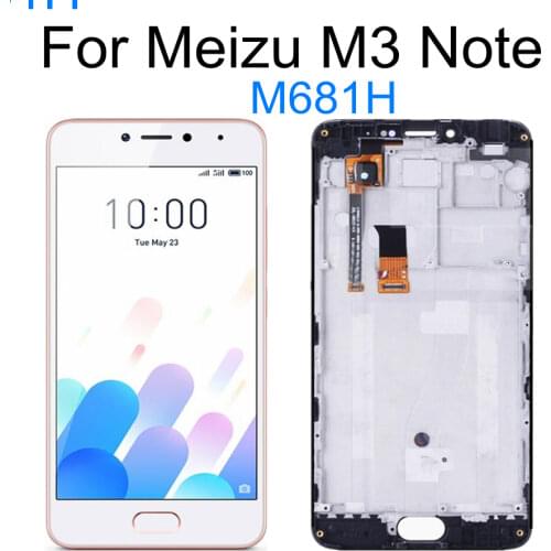 For Meizu m3 note lcd M681H LCD Display Touch Screen with frame Digitizer Assembly Replacement for For Meizu m3 Note M681Q LCD