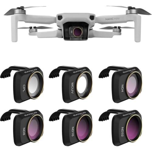 Mavic Mini Camera Lens Filters,Multi Coated Filters Pack Accessories MCUV , CPL,ND4, ND8, ND16,ND32,ND/PL For DJI Mavic Mini