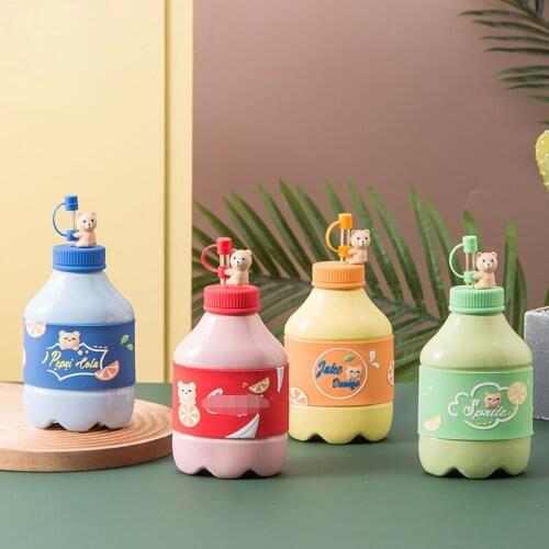 Ceramic Drink Bottle Drinkware Mugs with Bear Straw Childrens Lovers Students Water coffee Cups Creative Cute Fun