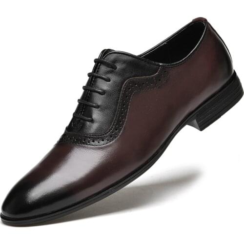 Classic Business Mens Dress Shoes Fashion Elegant Formal Wedding Shoes Men Slip on Office Oxford Shoes for Men Black