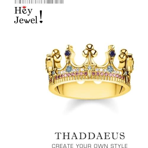 Crown Band Ring,Europe Vintage Fine Statement Jewelry For Women,2021 Summer Brand New Romantic Gift In 925 Sterling Silver