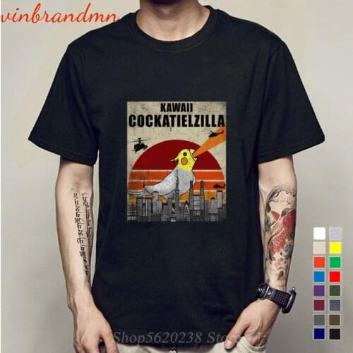 Hot Sale Fashion Cockatielzilla Funny Cockatiel T-Shirt For Cockatoo Lovers Tee Men Funny T Shirts Harajuku Streetwear Tee shirt