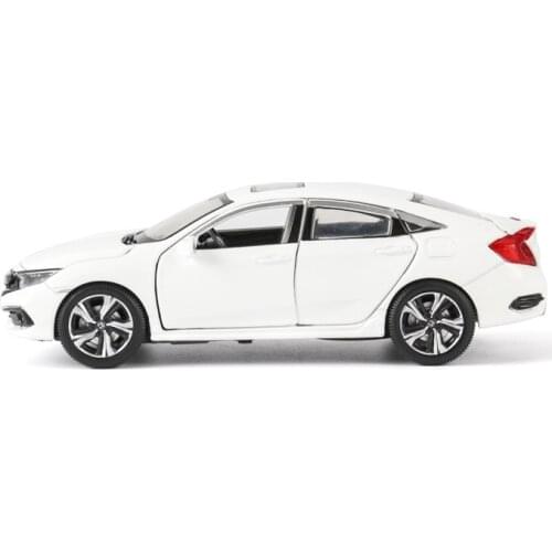 1/32 Honda Civic Model Toy Cars Alloy Diecast Metal Casting Light Sound Car Toys For Children white car