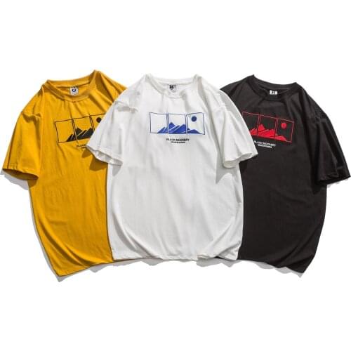 New summer mens short-sleeved T-shirt Loose cotton half-sleeved teen T-shirt