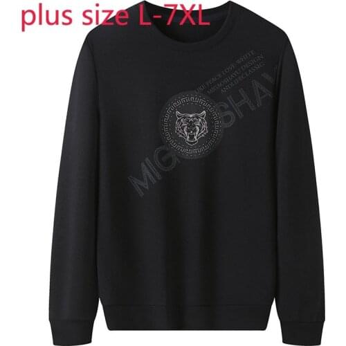 New Arrival Suepr Large Spring And Autumn Youth Fashion Casual Printed O-neck Sweatshirts Men Plus Size L-2XL 3XL 4XL 5XL 6XL7XL