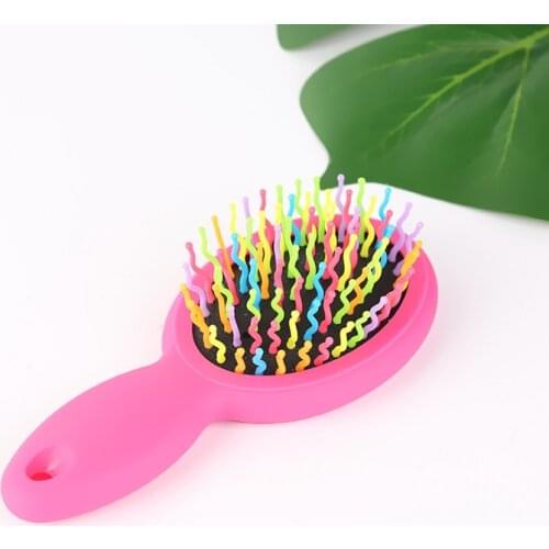 Portable Pocket Hair Comb With Mirror Salon Styling Hairbrush Shampoo Brush Massager Horse Hair Comb Styling Tool Health