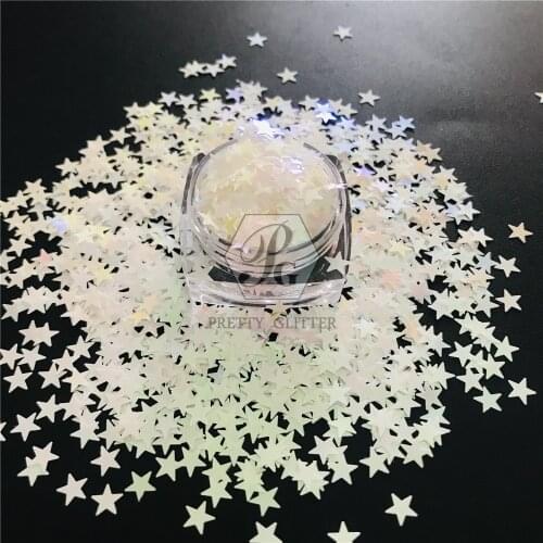 PrettyG 1 Box 5MM Star Shape Colorful Pearl Iridescent Glitter Sequins For Nail Art Decoration Makeup DIY Accessories