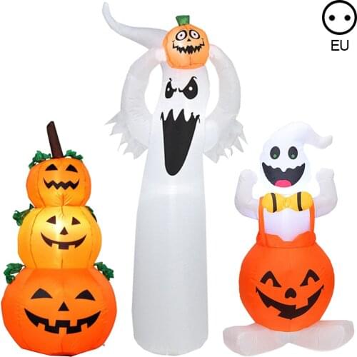 Halloween Ghost Inflatable Model Party Decor Halloween Pumpkin Ghost Props Ornament for Garden Outdoor Patio Holiday Decor