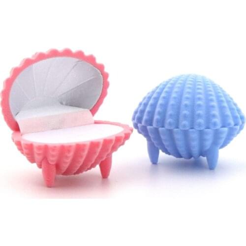 Pink Shell Gift Packaging Jewelry Box Ring Earring Necklace Trinket Storage Display Holder Wholesale