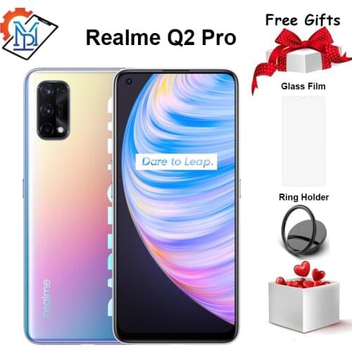 Realme Q2 Pro 5G Mobile Phone 6.4 inches Full Screen 8GB+128GB Dimensity 800U Octa Core 48MP Camera 4300mAh Battery Smartphone