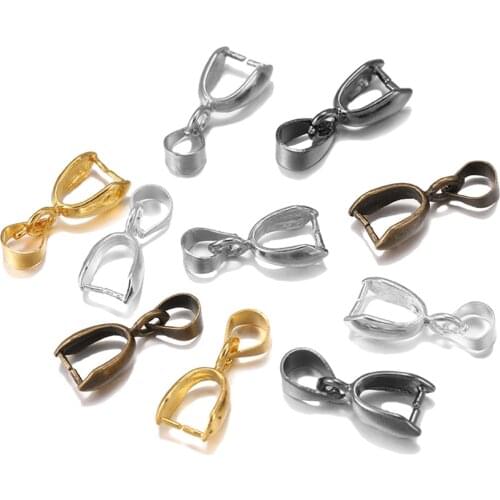 50Pcs/lot Copper Melon Seeds Buckle Bails Connectors Pendants Clasps Hook Clips Bail Beads For DIY Jewelry Making Accessories