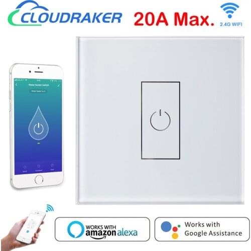 20A 4400W WiFi Tuya Smart Switch Circuit Breaker for High Power Home Appliances Compatible with Alexa Google Home Siri