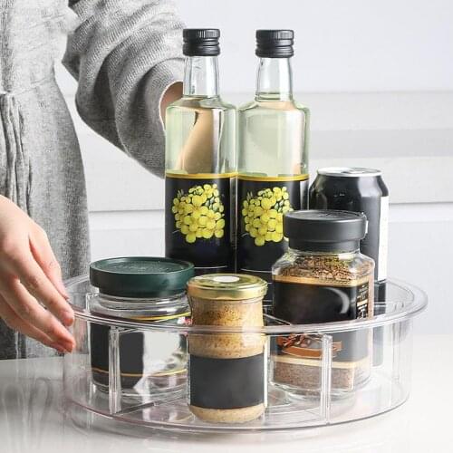 Turntable Organizer Box Rotating Spinning Spice Rack Bottle Holders