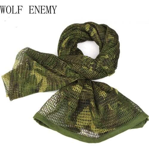 High Quality Multi Tactical Camouflage Scarf Army Scarf Veil Sniper Cover Neckerchief Hiking Scarves