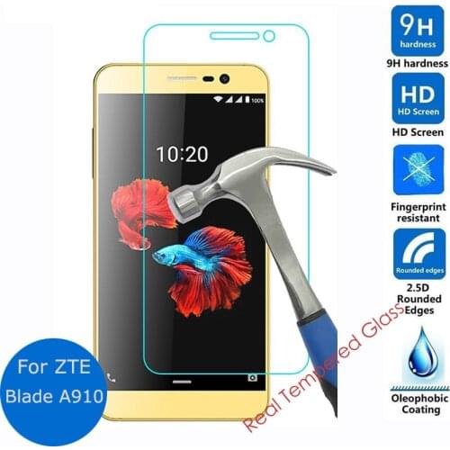 For ZTE Blade A910 Tempered Glass Screen Protector 0.3mm 2.5 9h Front Safety Protective Film On Blade A910 BA910 5.5" Glass Film