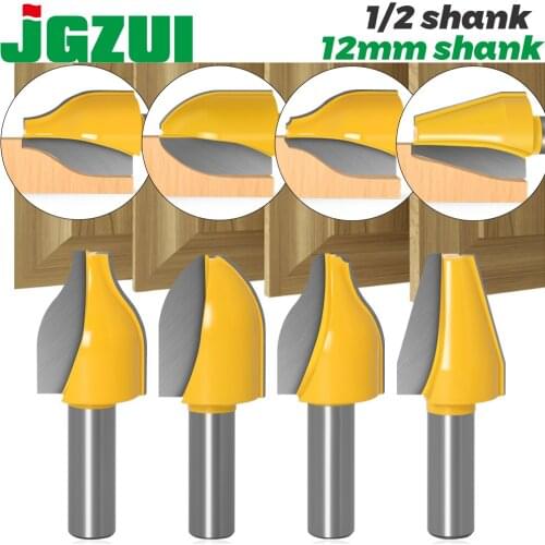 1-4pcs 12mm 1/2" Shank Vertical Raised Panel Router Bit Tenon Cutters Set Door Woodworking Cutter Wood Drill Bit