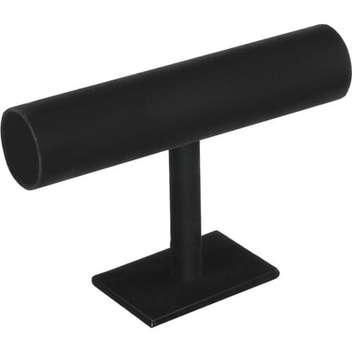 1PC Black Velvet/leather Bracelet Chain Watch Winder T Bar Rack Jewelry Hard Display Stand Holder Jewelry Organizer saat kutusu