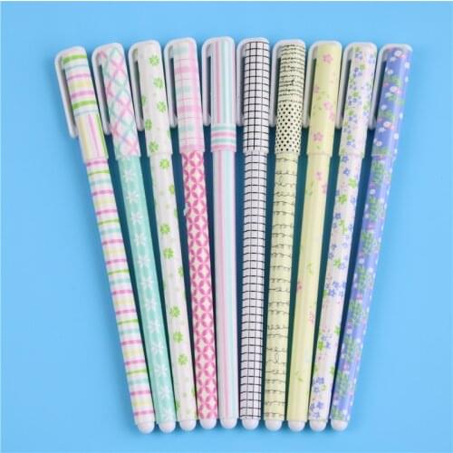 10 Pcs Color Gel Pen Creative Stationery Wholesale Pens Gift Office Material School Supplies