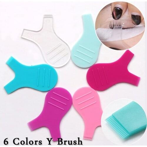 10pcs/set Reuseable Plastic Y Shape Eyelashes Brushes Eyelash Lifting Kit Accessories Eye Lash Extension Perm Mascara Clean Tool