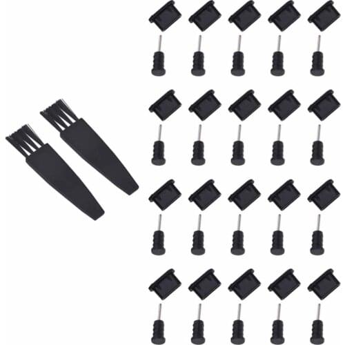 20 Pairs USB Type C Dust Plugs Anti Dust Protect Covers Silicon Port Plug Covers Type-C Interface Dust Plug Headphone Plug
