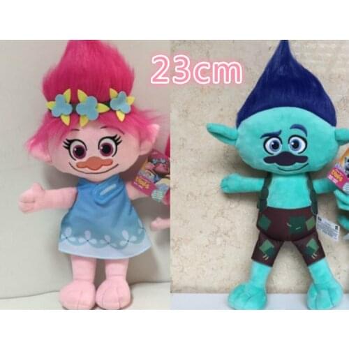 20PCS NEW 23CM Movie Trolls Plush Toy Poppy Branch Dream Works Soft Stuffed Cartoon Dolls