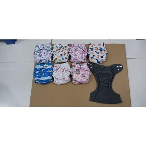2021 Washable Eco-friendly Cloth Diaper Ecological Adjustable Nappy Reusable Diaper With Bamboo Charcoal Inner Fit 0-2year 3-15