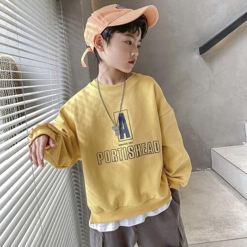 2021 Loose Spring Autumn Boys Sweatshirts Jacket Coat Kids Outwear Children Clothes Tops Teenager Gift High Quality