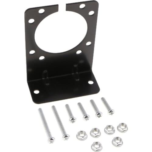 4 Pin To 7 Pin Plug Adapter For Car Trailer Socket With Mounting Bracket Kit