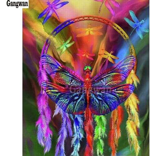5d handmade diy diamond painting Dream catcher dragonfly picture rhinestone mosaic 3d diamond embroidery icon cross stitch kits