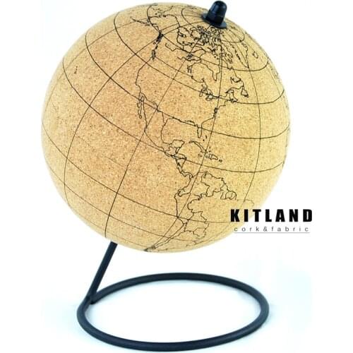 Cork Tellurion Earth Globe Model Science Toys marble world maps Home Office Decoration message board