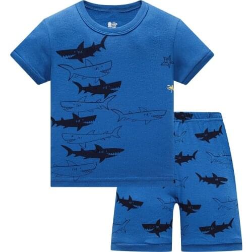 Children Christmas Pajamas Kids Shark Sleepwear Baby Animal Pyjamas Boys New Year Nightwear Chilld Pijamas sets 3t-8t