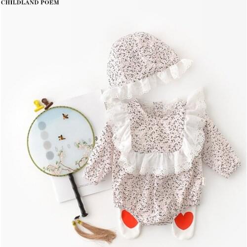 Baby Girl Clothes Spring Baby Girl Romper Newborn Floral Baby Clothes Baby Romper Jumpsuit Girl Princess Baby Sunsuit Playsuit