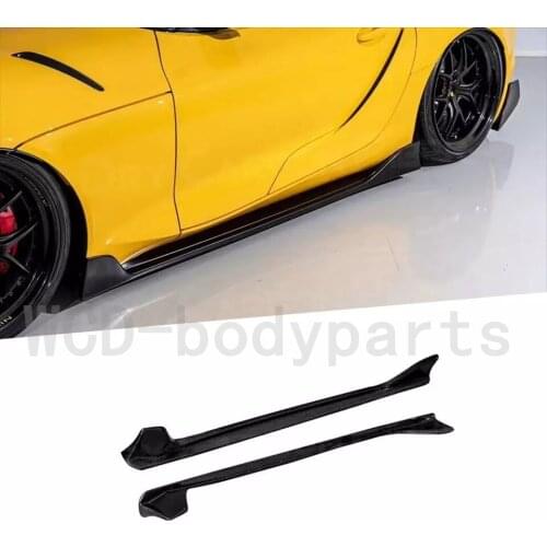 For Toyota Supra A90 2019 - 2020 High Quality Carbon Fiber Material Side Skirts Car Bumper Kits FRP/carbonfiber Car A Styling 2P