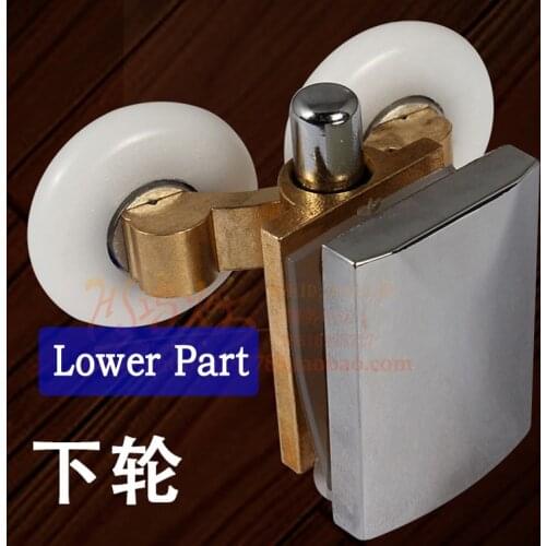 Shower Rooms Cabins Pulley Shower Room Roller Lower Part Diameter 25.5mm,Thickness 5.5mm, Brass materal. 4pcs/lot