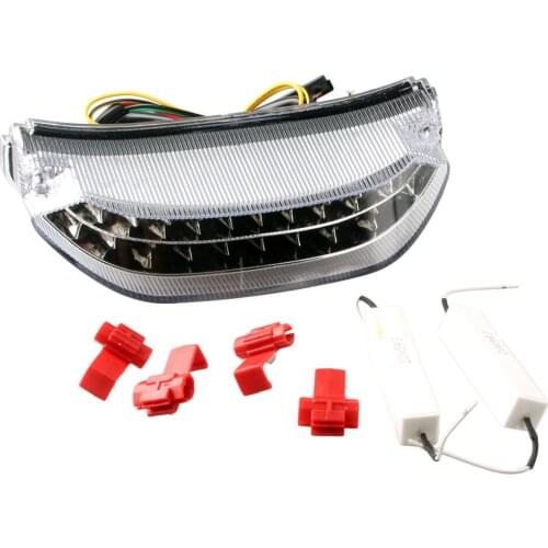 E-Mark Integrated LED Motorcycle Taillight Turn Signal Light For Honda CBR600RR CBR 600RR 2013 2014 Clear