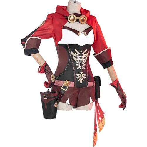 Game Genshin Impact Cosplay Costumes Amber Role Play Costume Women Girls Full Set Carnival Christmas Party Uniforms Suits