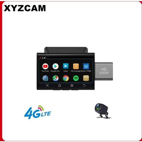 K11 4G 3in Android 8.1 dash camera with ADAS GPS navigation dual cams car black box 128G SD card 24H remote monitor WIFI