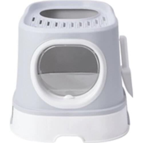 Deodorant anti-splash cat litter box fully enclosed drawer type large top-in cats toilet convenient plastic pets products