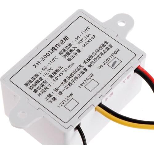W3001 AC 110V-220V Temperature Controller Thermostat Switch Digital LED Display 875F