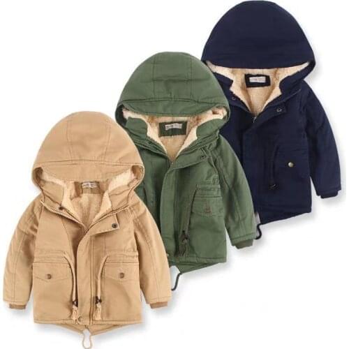 Winter New Children Outdoor Fleece Jackets For Boys Clothing Hooded Warm Outerwear Windbreaker Baby Kids Thin Coats Clothes