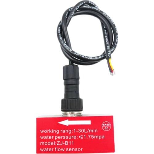 Square Flowmeter Sensor Hall Water Flowsensor ZJ-B11 BSP G1/2" Female Turbine Meter 1-30L/min iSentrol Saier Sensor Dijiang