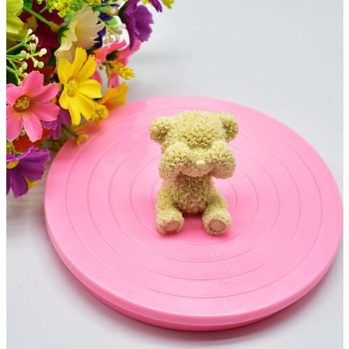 Small Cake Turntable Rotating Anti-skid Round Cake Stand Decorating Tools Cake Rotary Table Kitchen DIY Pan Baking Tools Mini