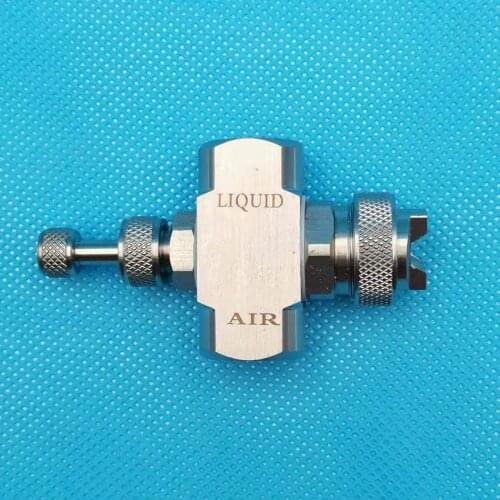 Metal Adjustable Air Atomizing Nozzle, Low Pressure fine misting water spray jet, Air And Water Two-Fluid Mixing Spray Nozzle