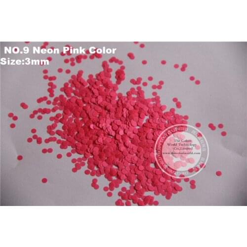Neon Pink Colors Solvent resistant circledot shapes glitter for nail gel nail polish Other art Decoration
