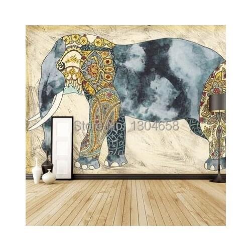 Custom large murals personality elephant wallpaper bedroom living room backdrop wallpaper